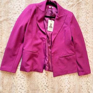 Tailored Women's Fuchsia Blazer Jacket - Unbranded